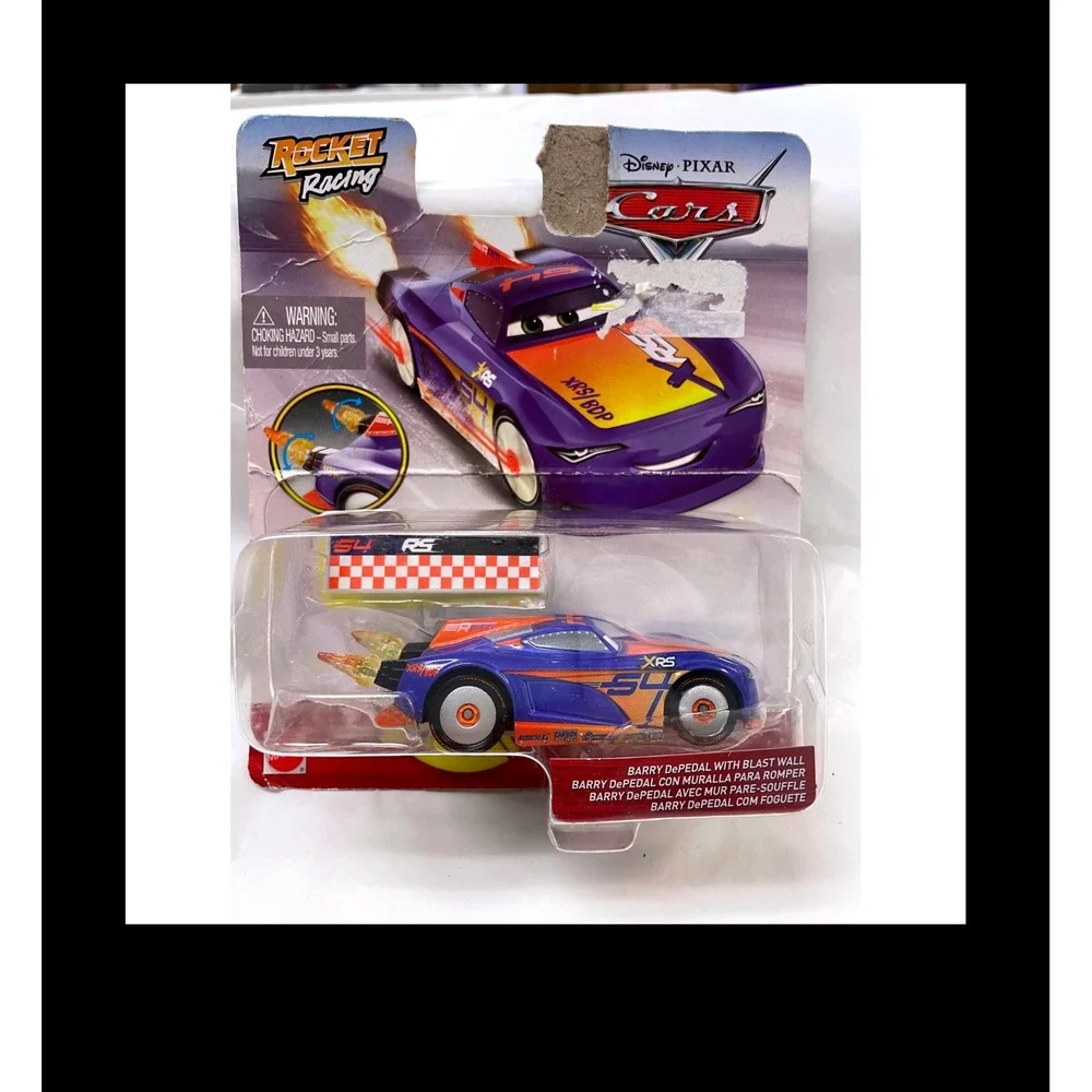 Disney Pixar Cars XRS Rocket Racing Barry DePedal Purple Orange Mattel GKB91